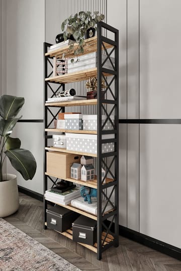 Lekora Multifunktionshylla 128 cm - Svart - Förvaring - Hylla - Hyllplan & hyllkonsol