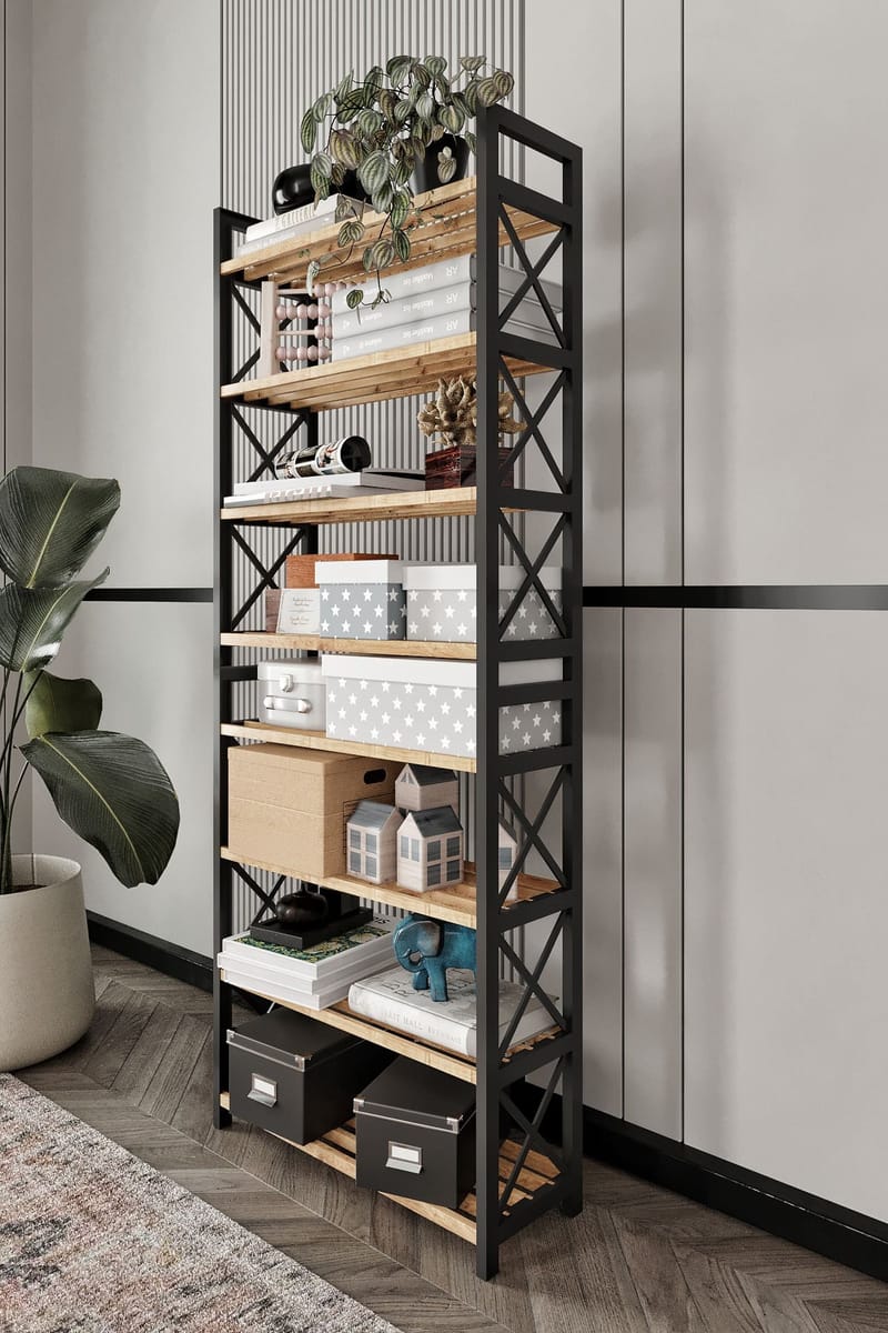 Lekora Multifunktionshylla 128 cm - Svart - Förvaring - Hylla - Hyllplan & hyllkonsol