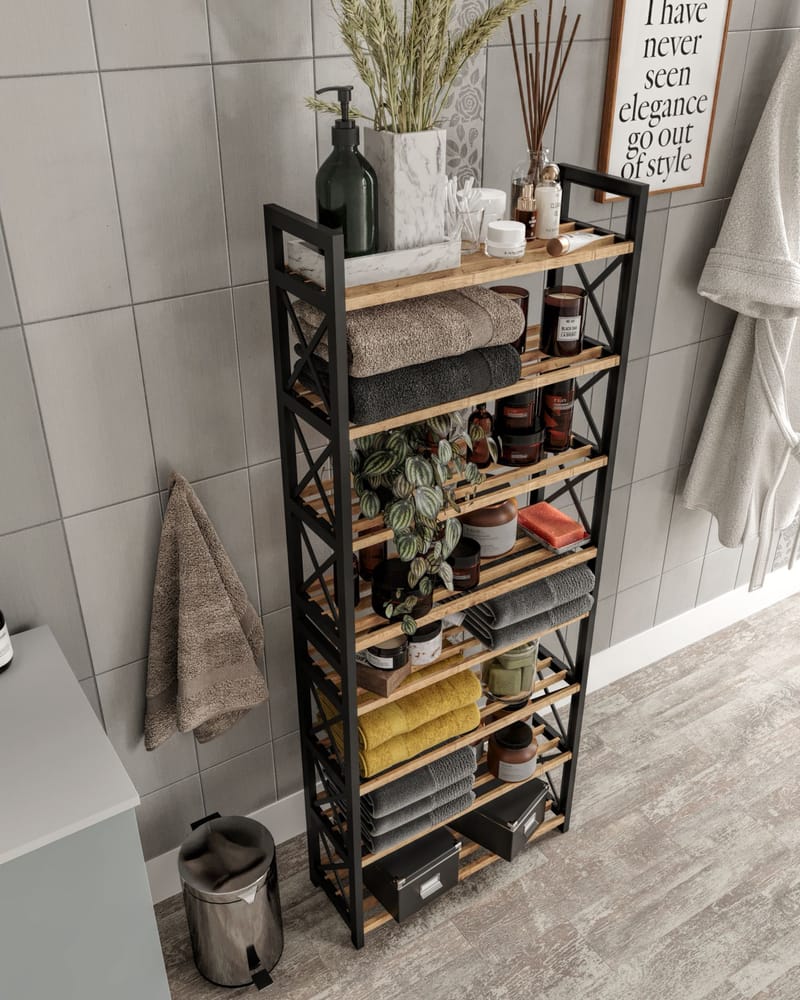 Lekora Multifunktionshylla 128 cm - Svart - Förvaring - Hylla - Hyllplan & hyllkonsol