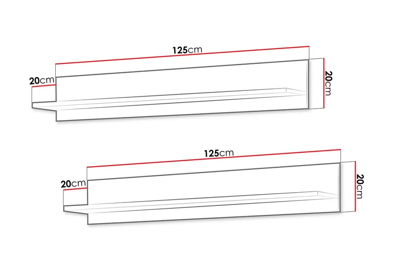Lyrosen Vägghylla 125 cm - Beige - Förvaring - Hylla - Vägghylla