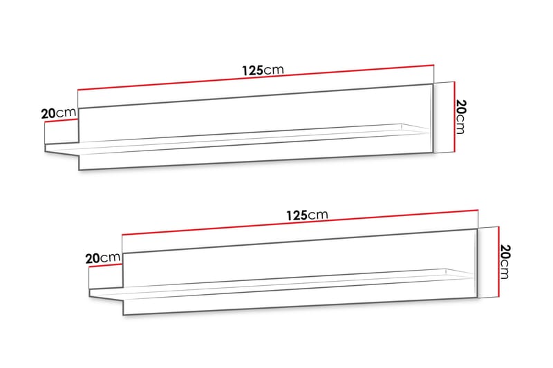 Lyrosen Vägghylla 125 cm - Beige - Förvaring - Hylla - Vägghylla