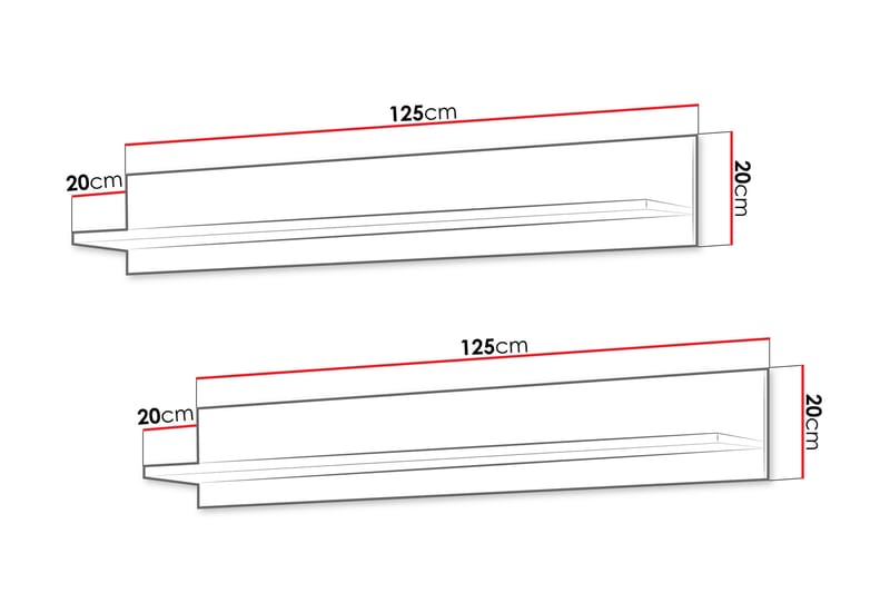 Lyrosen Vägghylla 125 cm - Beige - Förvaring - Hylla - Vägghylla