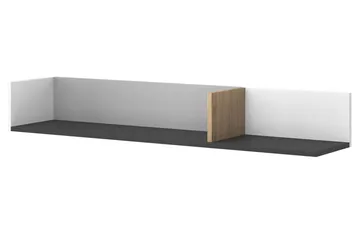 Metropolitan Vägghylla 120x28 cm - Brun/Vit/Ljusgrå/Svart - Förvaring - Hylla - Tavelhylla & tavellist