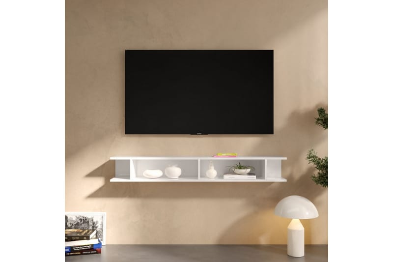 Monaco Vägghylla 138x21 cm - Vit - Förvaring - Hylla - Vägghylla
