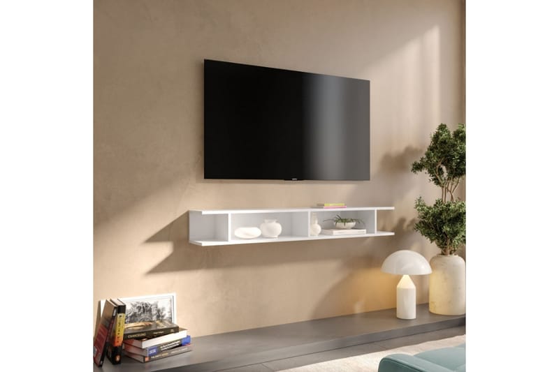 Monaco Vägghylla 138x21 cm - Vit - Förvaring - Hylla - Vägghylla