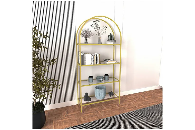 Monaia Bokhylla 80 cm - Guld - Förvaring - Hylla - Bokhylla