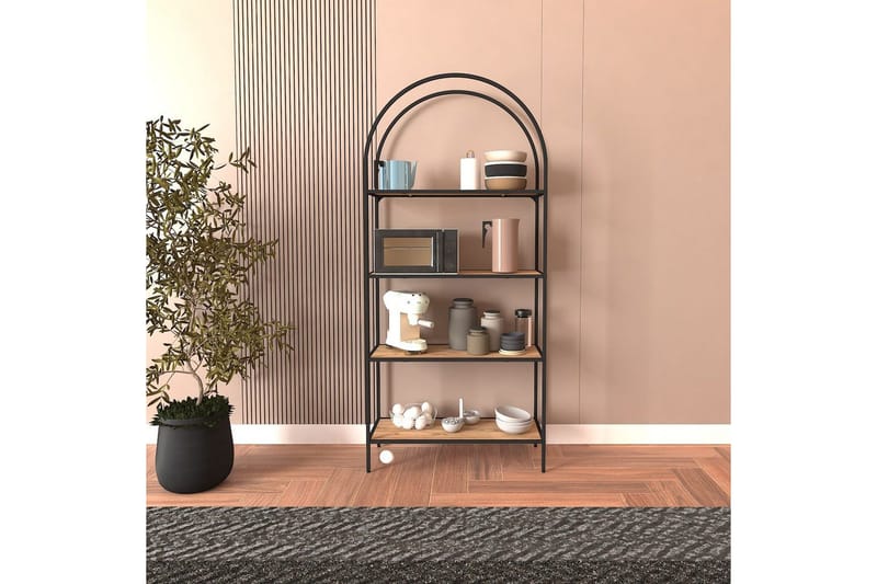 Monaia Bokhylla 80 cm - Svart/Natur - Förvaring - Hylla - Bokhylla