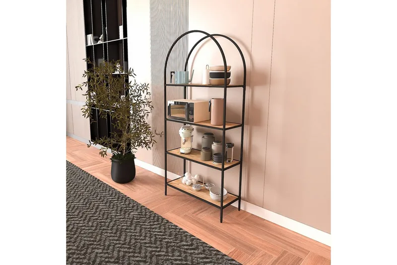 Monaia Bokhylla 80 cm - Svart/Natur - Förvaring - Hylla - Bokhylla