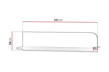 Monfort Vägghylla 101x22 cm - Beige - Förvaring - Hylla - Vägghylla