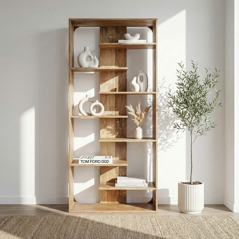 Moraro Fristående hylla 90 cm - Naturbrun - Förvaring - Hylla - Bokhylla