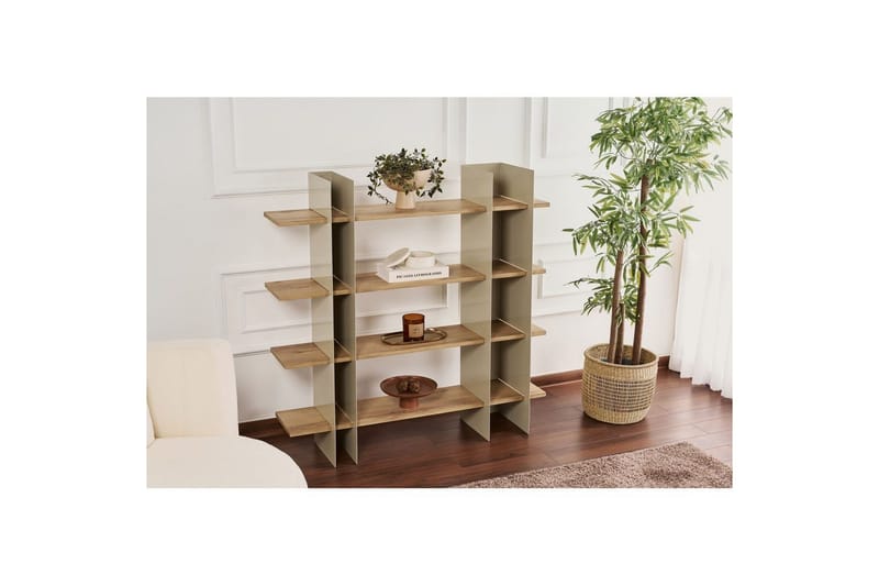 Nara Bokhylla 120 cm - Taupe - Förvaring - Hylla - Bokhylla