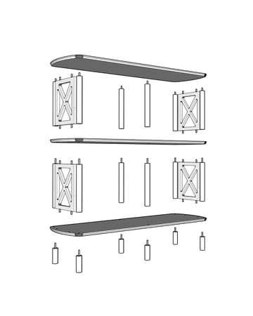 Nerola Bokhylla 80 cm - Ek - Förvaring - Hylla - Bokhylla