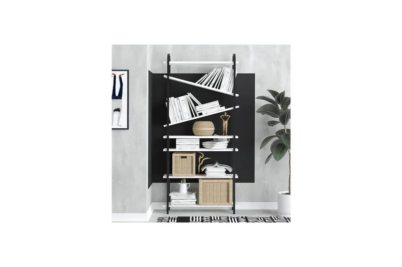 Norvas Bokhylla 78 cm - Svart/Vit - Förvaring - Hylla - Bokhylla