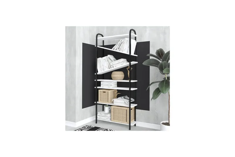 Norvas Bokhylla 78 cm - Svart/Vit - Förvaring - Hylla - Bokhylla