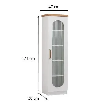 Nusrat Bokhylla 47 cm i Målat Trä - Vit - Förvaring - Hylla - Bokhylla