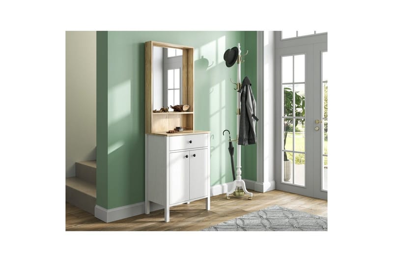 Orlan Fristående Hyllplan 190 cm - Natur/Vit - Möbler - Hallmöbler - Möbelset för hall & entre