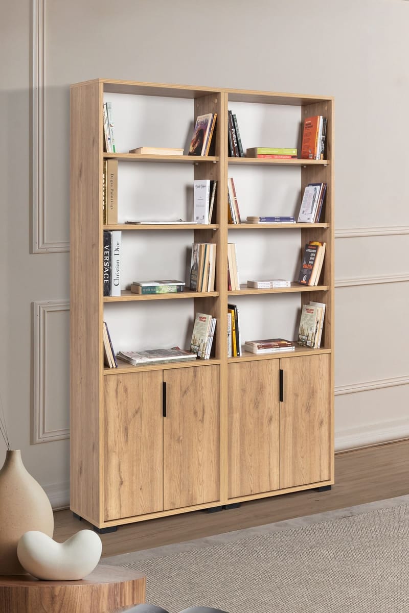 Pavio Bokhylla 120x187x30 cm - Sapphire Oak - Förvaring - Hylla - Bokhylla