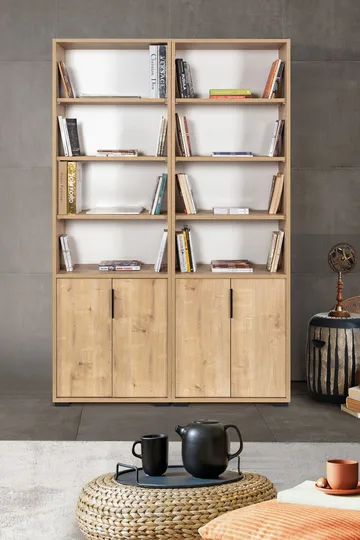 Pavio Bokhylla 120x187x30 cm - Sapphire Oak - Förvaring - Hylla - Bokhylla