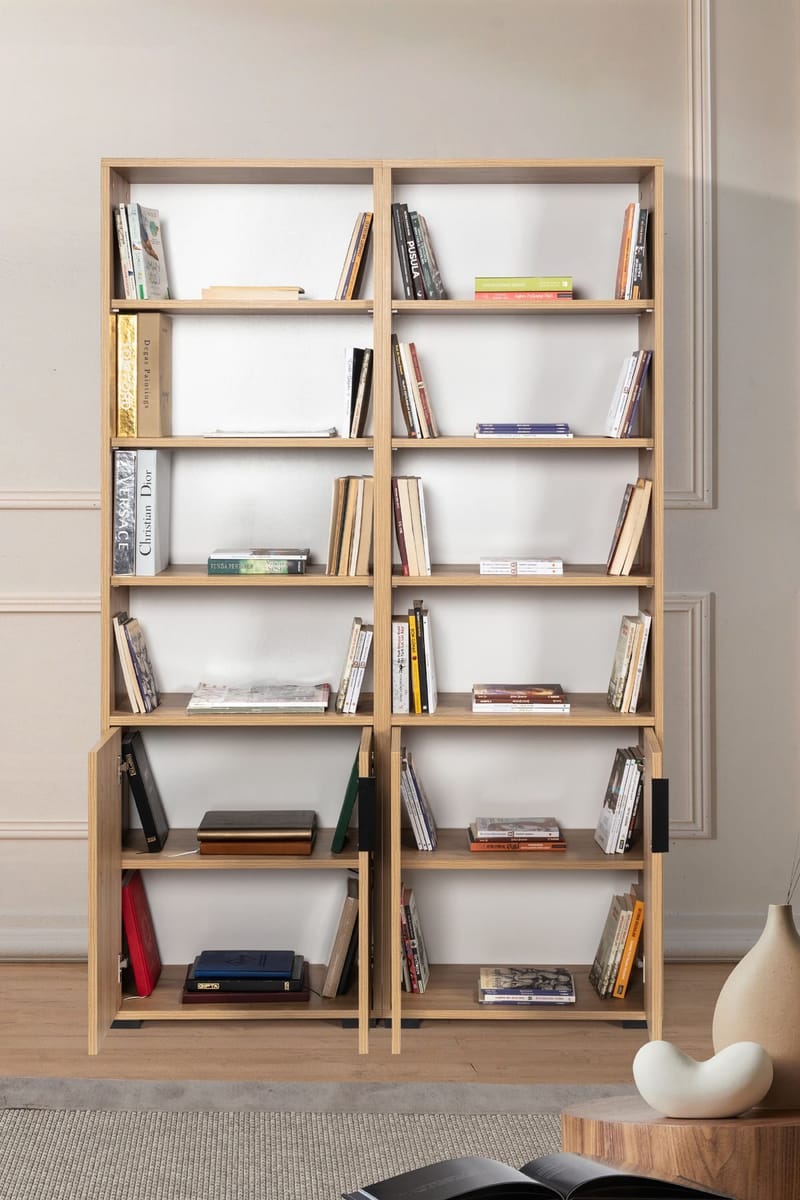 Pavio Bokhylla 120x187x30 cm - Sapphire Oak - Förvaring - Hylla - Bokhylla