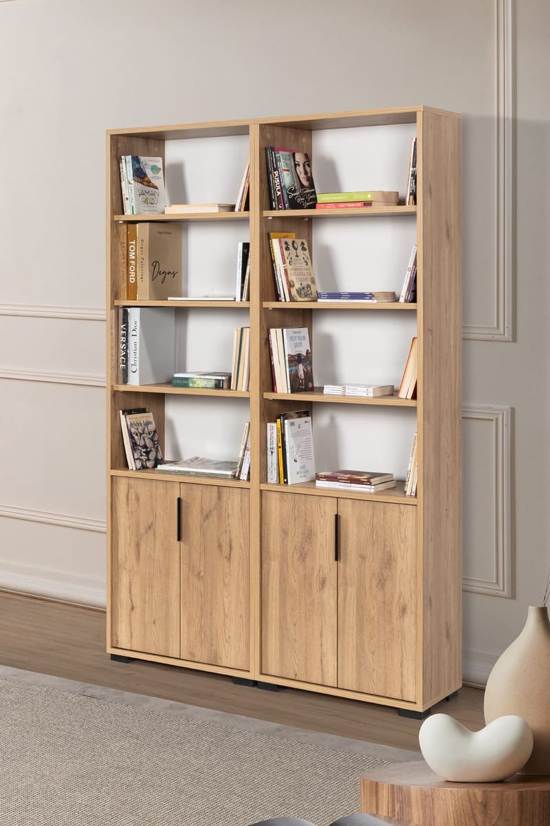 Pavio Bokhylla 120x187x30 cm - Sapphire Oak - Förvaring - Hylla - Bokhylla