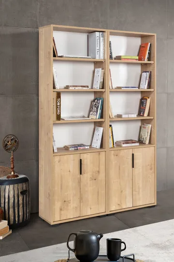 Pavio Bokhylla 120x187x30 cm - Sapphire Oak - Förvaring - Hylla - Bokhylla