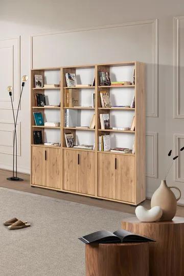 Pavio Bokhylla 180x187x30 cm - Sapphire Oak - Förvaring - Hylla - Bokhylla