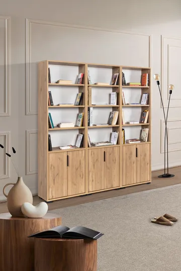 Pavio Bokhylla 180x187x30 cm - Sapphire Oak - Förvaring - Hylla - Bokhylla