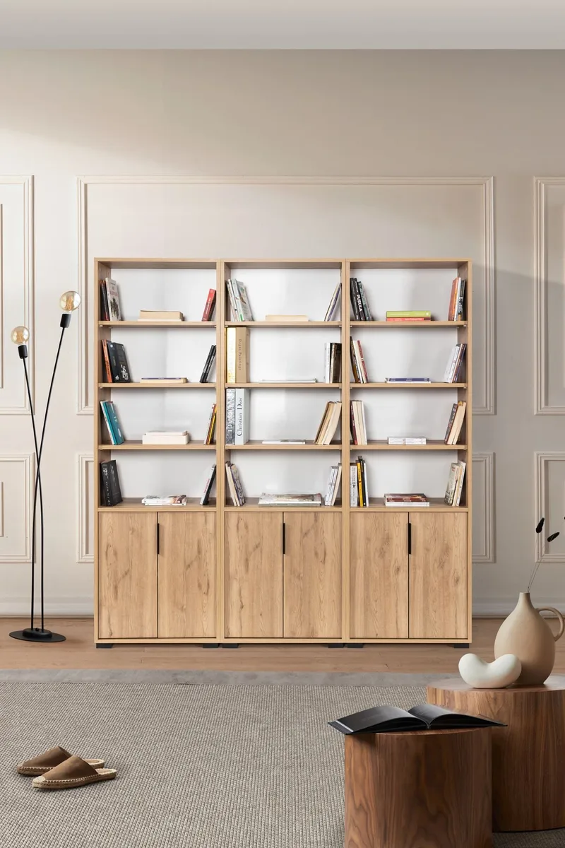 Pavio Bokhylla 180x187x30 cm, Sapphire Oak
