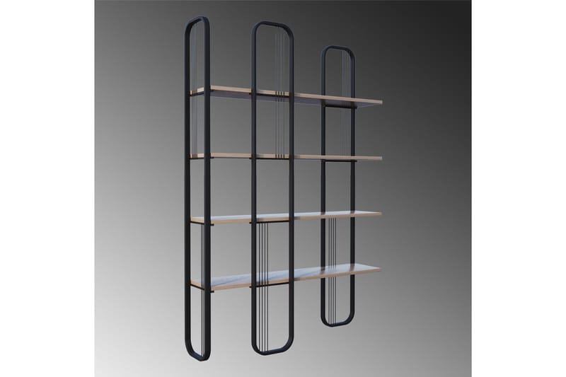 Pemu Bokhylla 125 cm - Svart - Förvaring - Hylla - Bokhylla