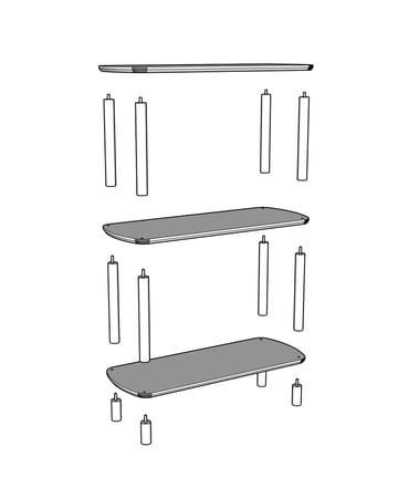 Pienk Bokhylla 80 cm - Ek - Förvaring - Hylla - Bokhylla