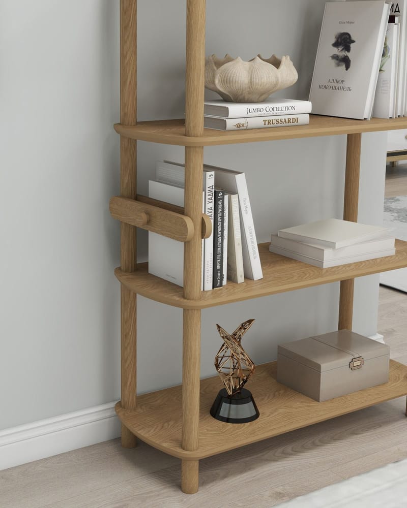 Pienk Bokhylla 80x112 cm - Ek - Förvaring - Hylla - Bokhylla