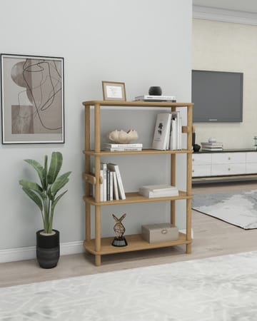 Pienk Bokhylla 80x112 cm - Ek - Förvaring - Hylla - Bokhylla