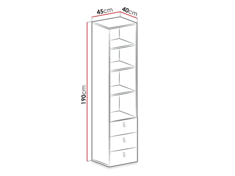 Planeta Bokhylla 45 cm i Trä - Blå|Vit - Förvaring - Hylla - Bokhylla