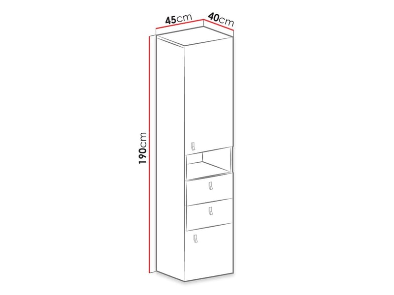 Planeta Bokhylla 45 cm i Trä - Svart|Natur - Förvaring - Hylla - Bokhylla