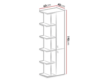Planeta Bokhylla 60 cm i Trä - Blå|Vit - Förvaring - Hylla - Bokhylla