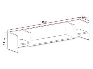Planeta Vägghylla 25 cm i Trä - Svart|Beige - Förvaring - Hylla - Vägghylla