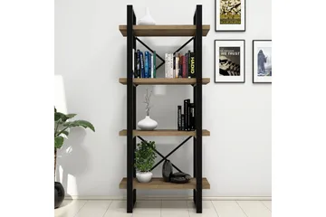 Puqa Bokhylla 66 cm i Valnöt - Brun - Förvaring - Hylla - Bokhylla