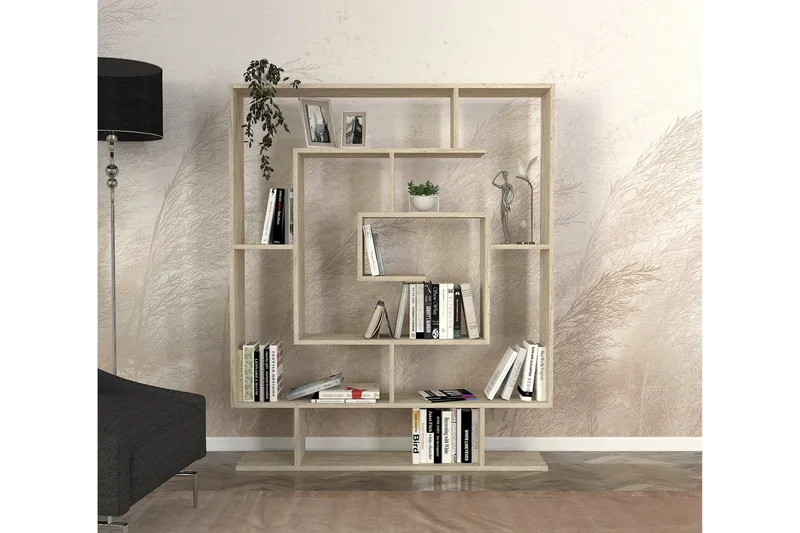 Sarmasik Bokhylla 124,8 cm - Beige - Förvaring - Hylla - Bokhylla