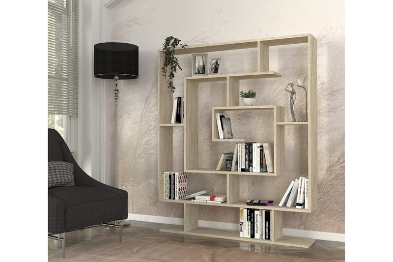 Sarmasik Bokhylla 124,8 cm - Beige - Förvaring - Hylla - Bokhylla