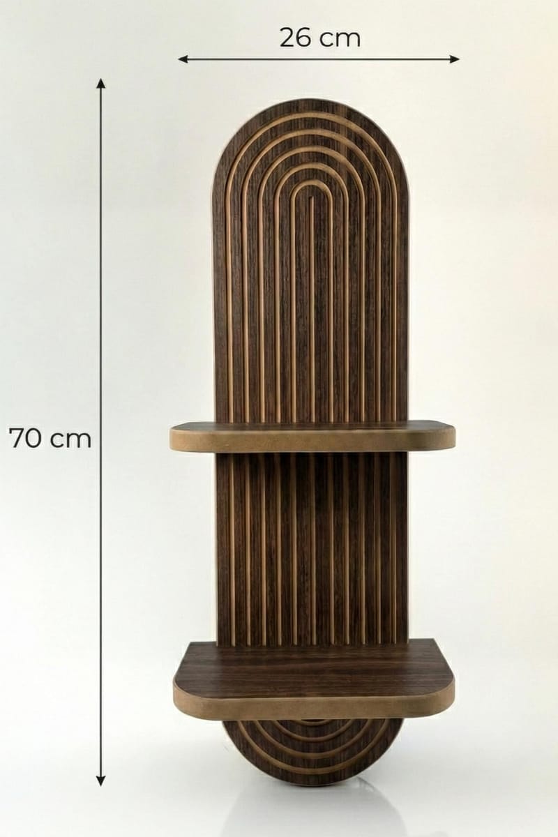 Savik Vägghylla 26x35x13 cm - Mörkbrun - Förvaring - Hylla - Vägghylla
