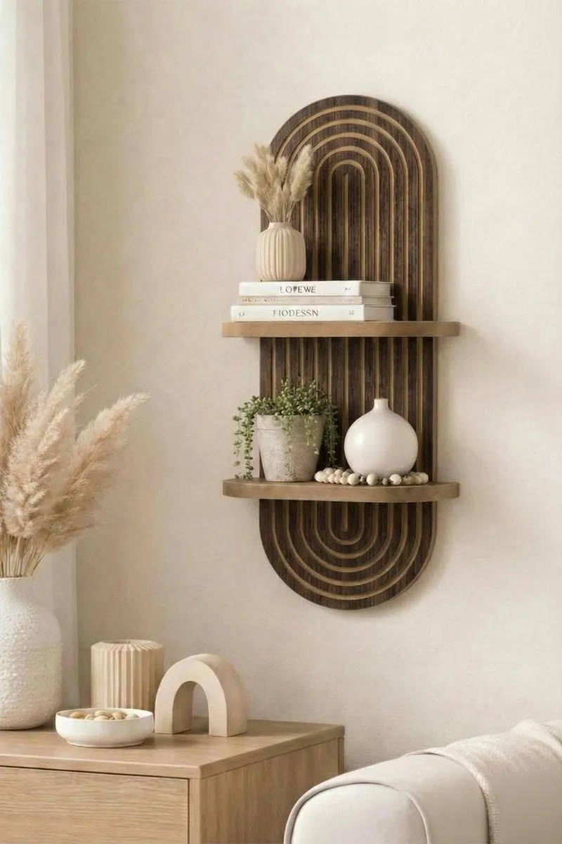 Savik Vägghylla 26x35x13 cm - Wenge - Förvaring - Hylla - Vägghylla