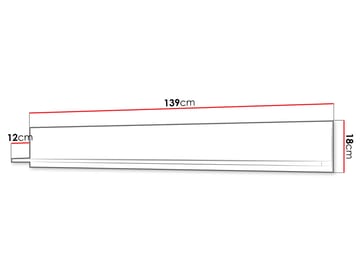 Sherie Väghylla 139 cm - svart - Förvaring - Hylla - Vägghylla