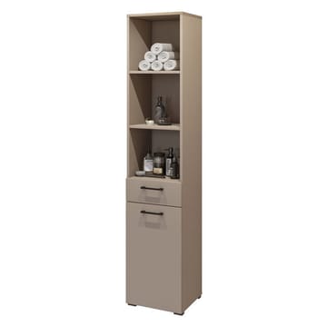 Skåp Bokhylla 40 cm med 1 Låda och 1 Dörr i Ek - Taupe - Förvaring - Hylla - Bokhylla