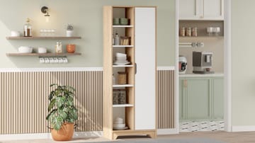 Solor Bokhylla 72 cm i Ek - Vit|Brun - Förvaring - Hylla - Bokhylla