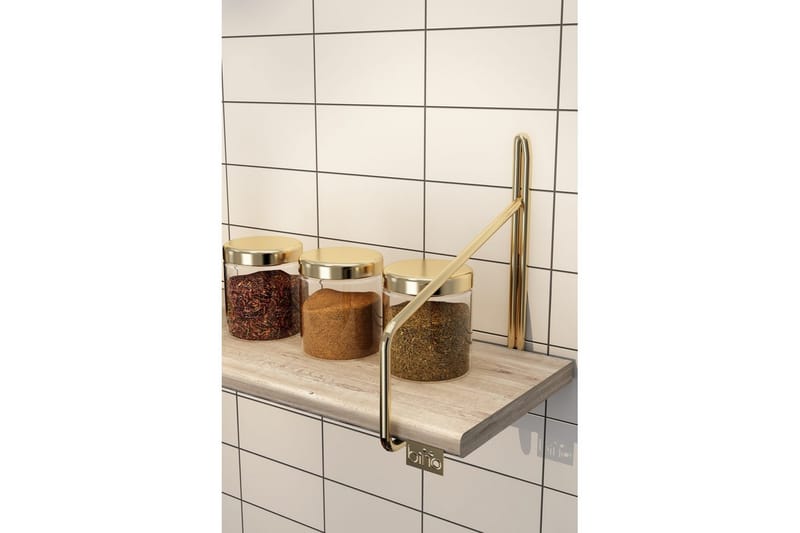 Sorab Vägghylla 60 cm - Brun/Guld - Förvaring - Hylla - Vägghylla