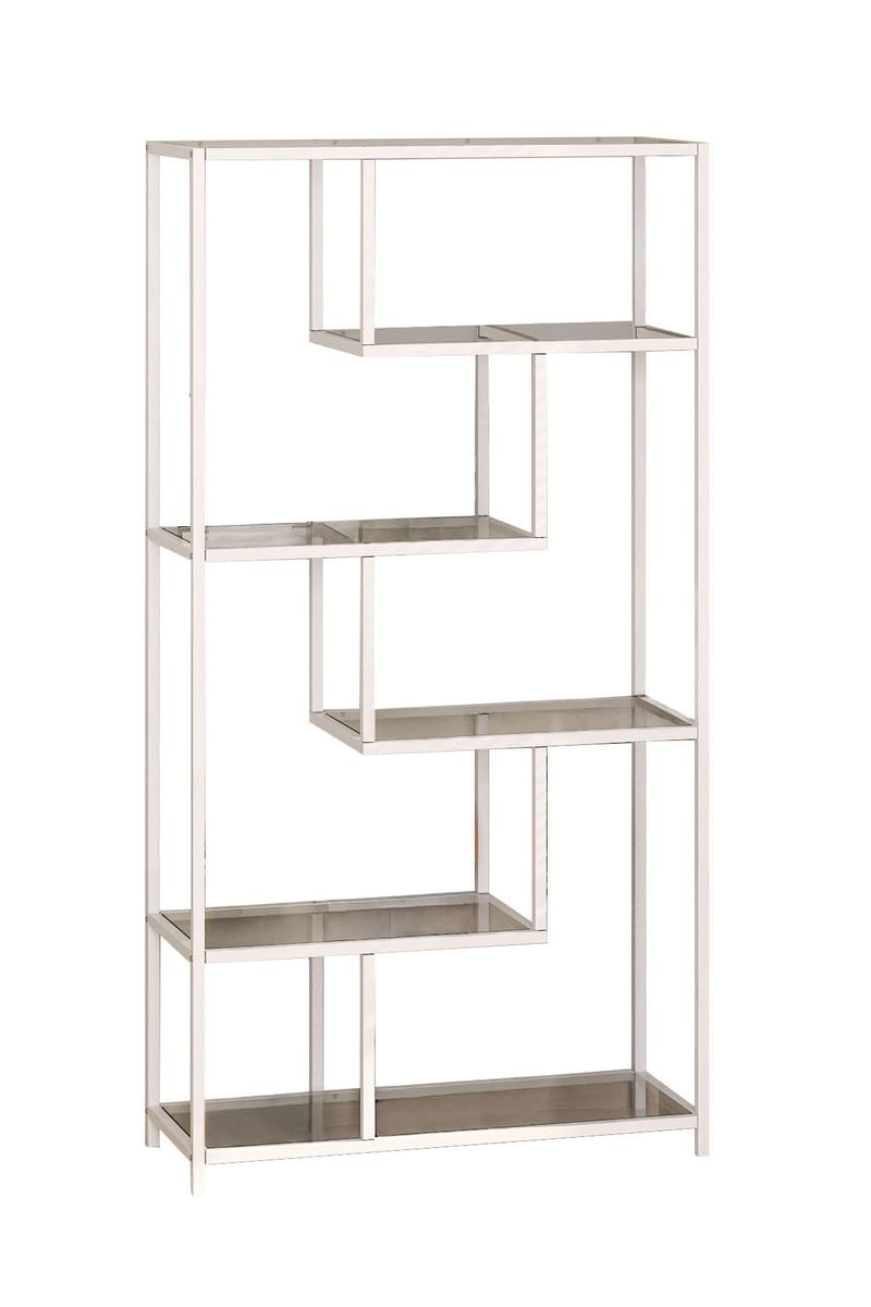 Sorena Bokhylla 90x172 cm - Vit och transparent - Förvaring - Hylla - Bokhylla