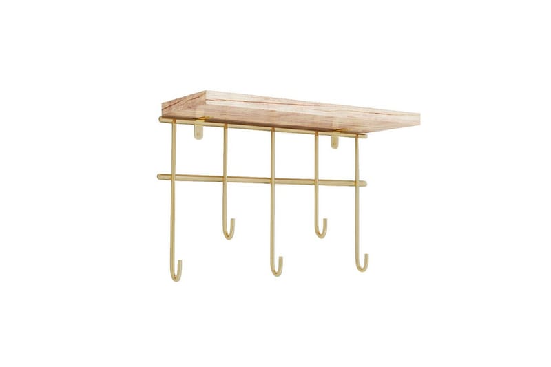 Souma Vägghylla 20 cm - Brun/Guld - Förvaring - Hylla - Vägghylla