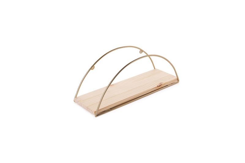 Souma Vägghylla 41 cm - Brun/Guld - Förvaring - Hylla - Vägghylla