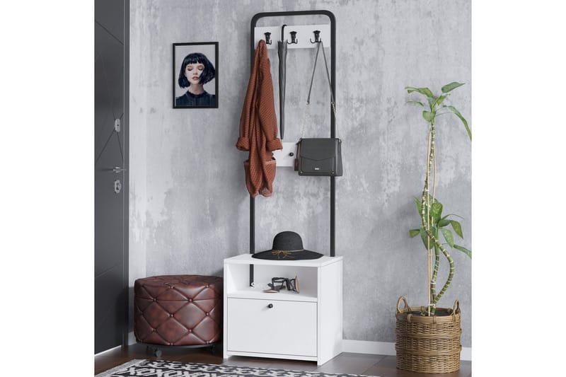 Springhill Hatthylla 50 cm - Svart/Vit - Förvaring - Hylla - Hatthylla