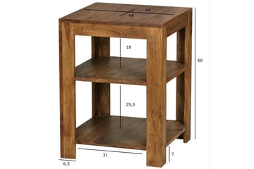 Stående hylla Wohnling massivt trä, förvaringsutrymme, herrgårdsstil 60 cm - 60 cm - Förvaring - Hylla - Hyllplan & hyllkonsol